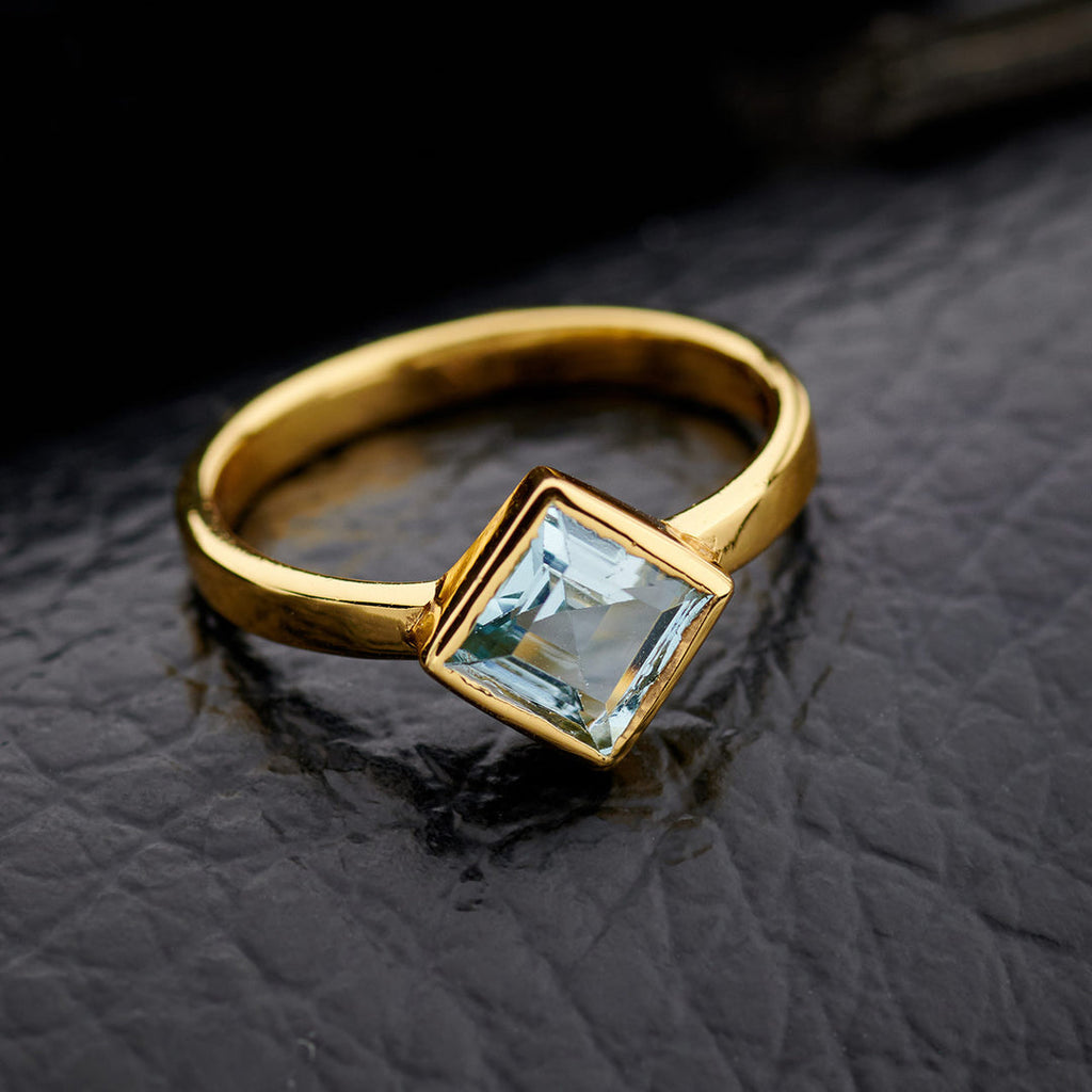 Blue Topaz Everyday Gold Ring