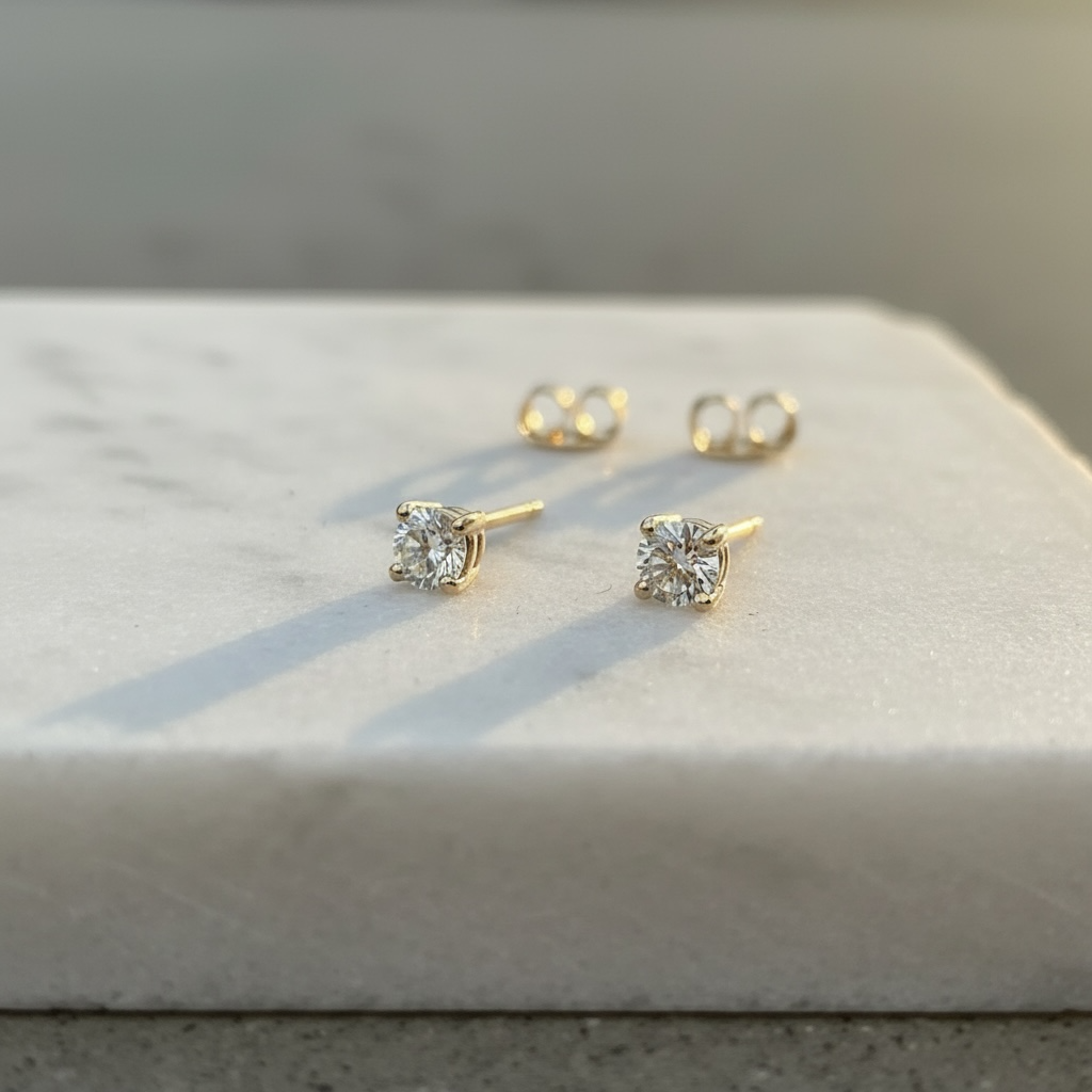 KYLIE DIAMOND STUD EARRINGS