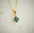 London Blue Topaz Everyday Gold Pendant