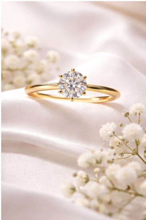 Dani Round Cut Lab Diamond Engagement Ring