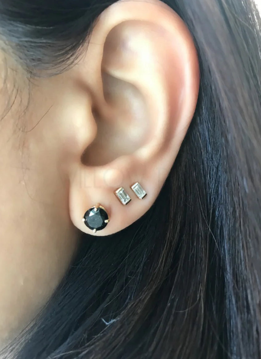 Black Diamond Stud Earrings