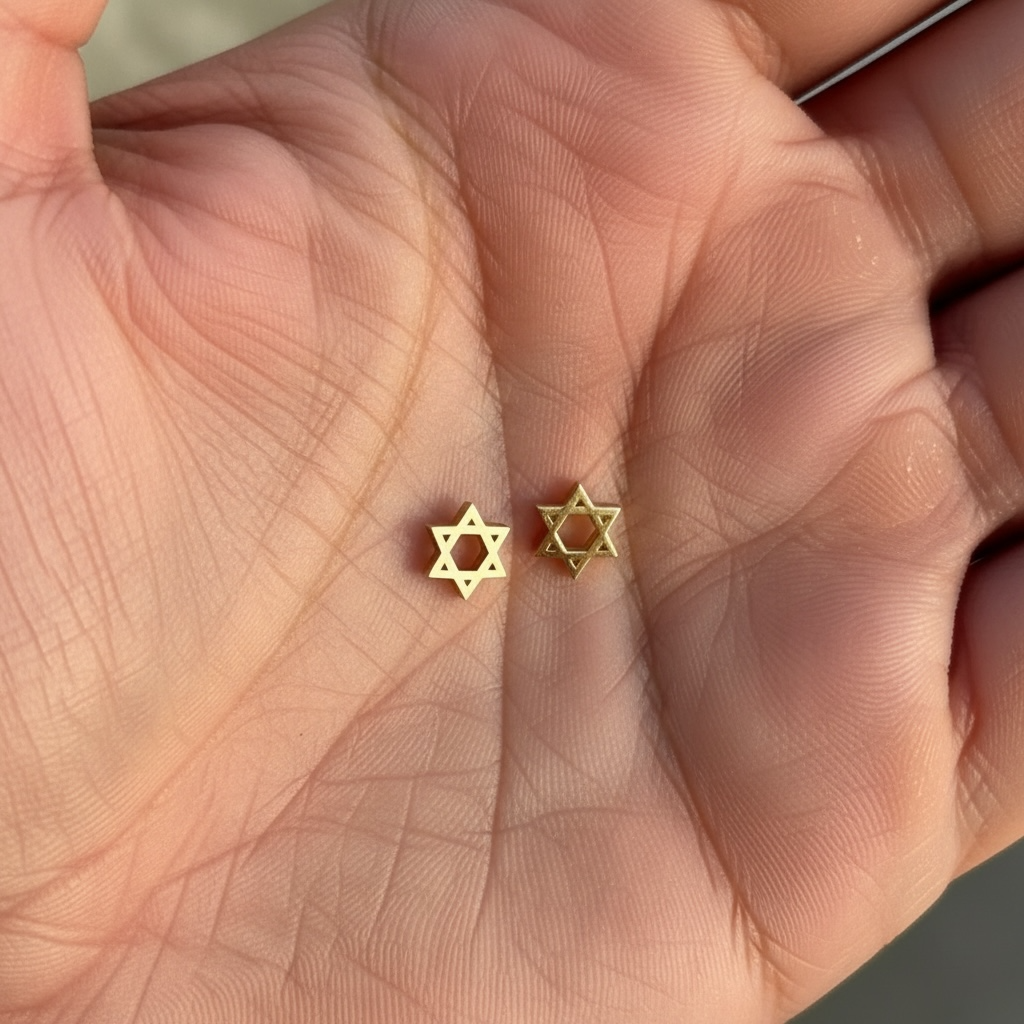 STAR OF DAVID TINY EARRINGS