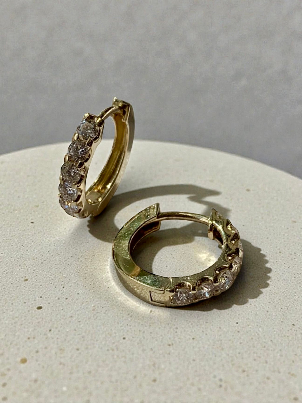 REGINA DIAMOND HOOP EARRINGS