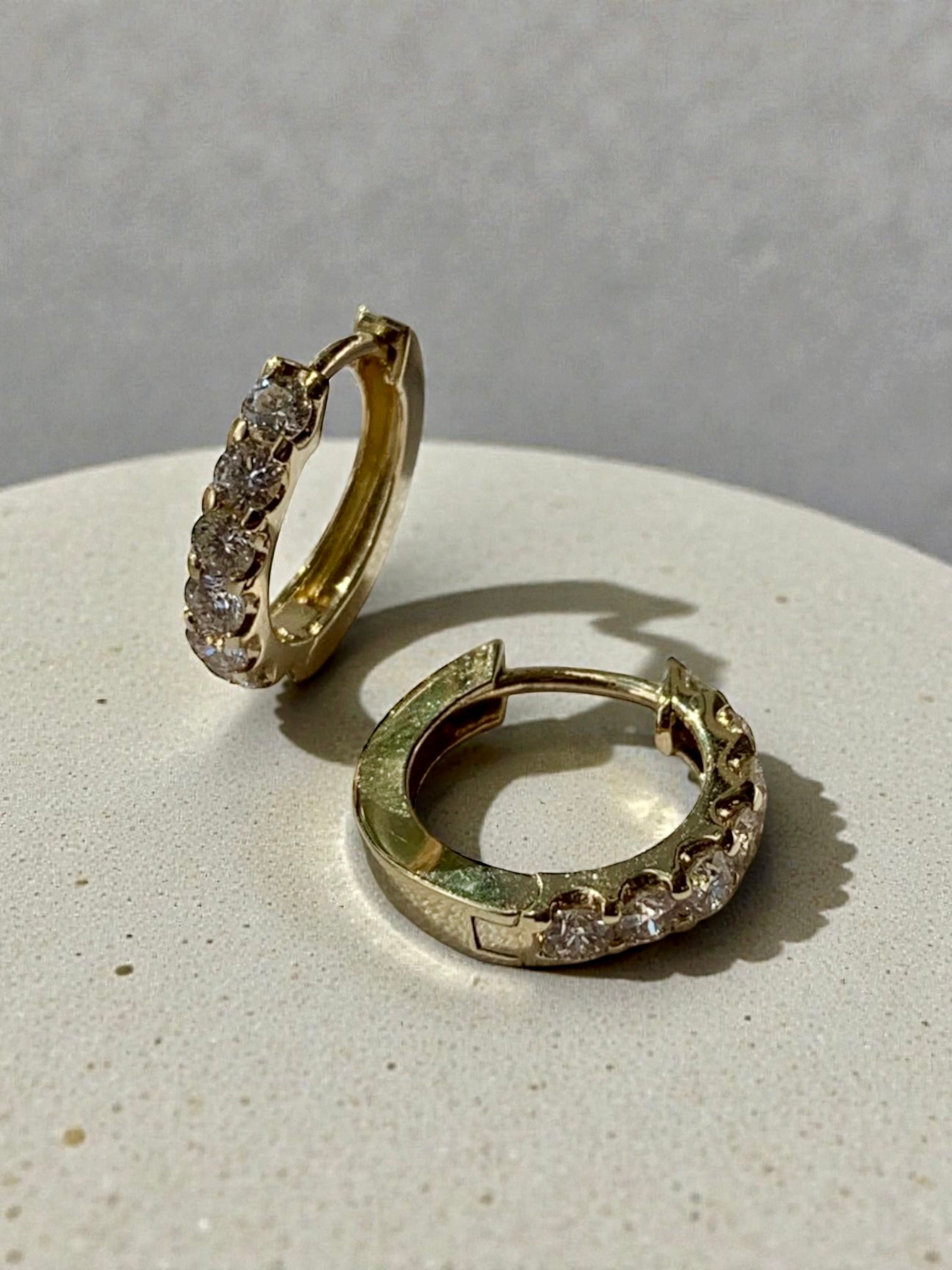 REGINA DIAMOND HOOP EARRINGS