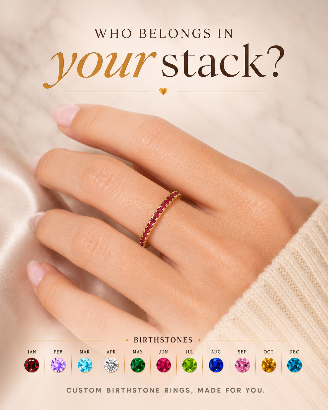 Ruby Eternity Band — July Birthstone