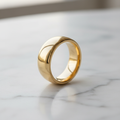 7MM Plain Gold Wedding Band Product Shot