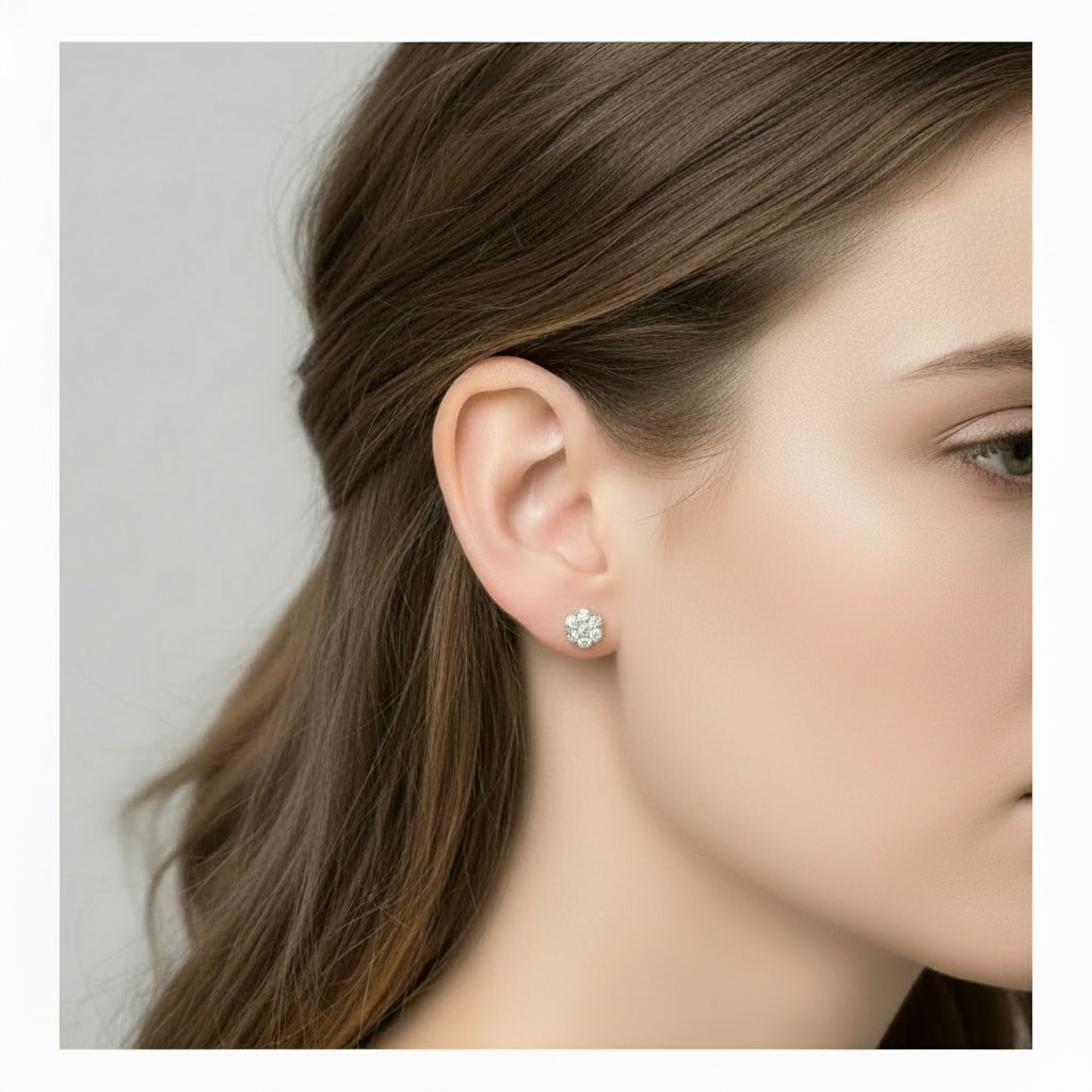 TERRA DIAMOND FLOWER EARRINGS