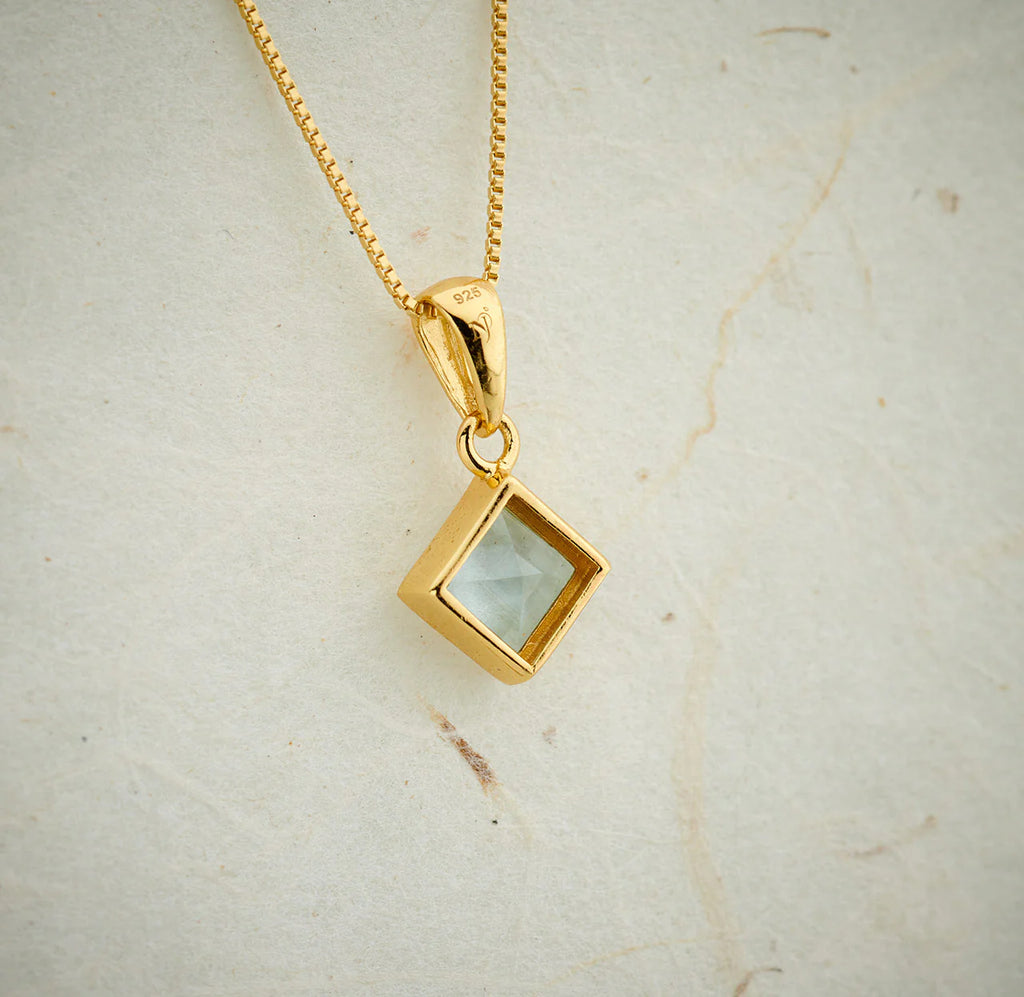 Blue Topaz Everyday Gold Pendant
