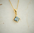 Blue Topaz Everyday Gold Pendant