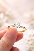 Dani Round Cut Lab Diamond Engagement Ring