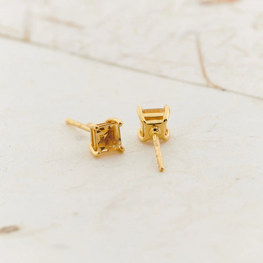 Citrine Gold Vermeil Earrings
