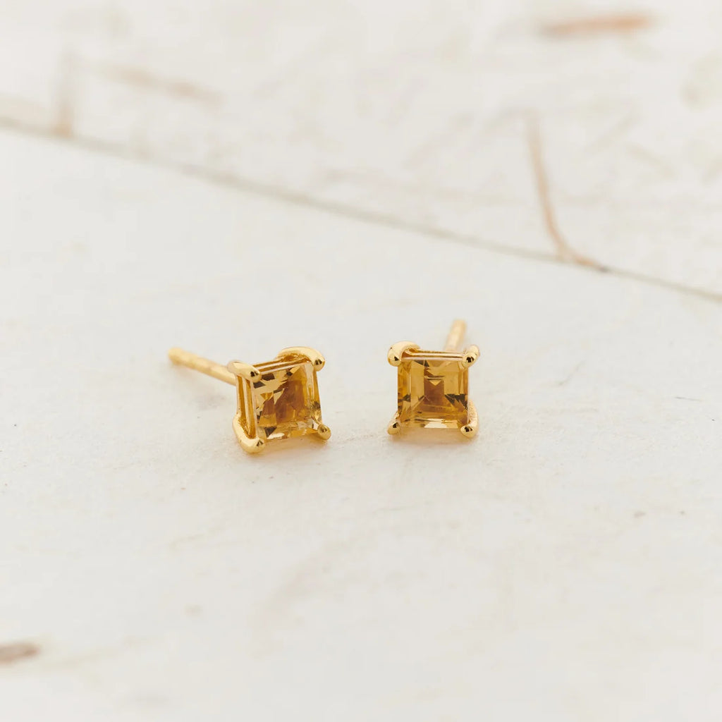 Citrine Gold Vermeil Earrings