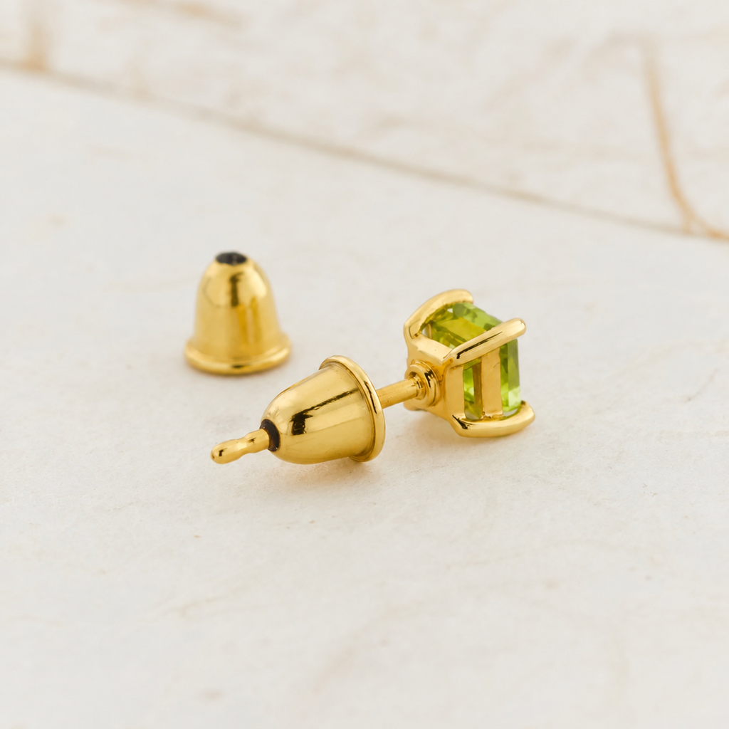 Peridot Gold Vermeil Earrings