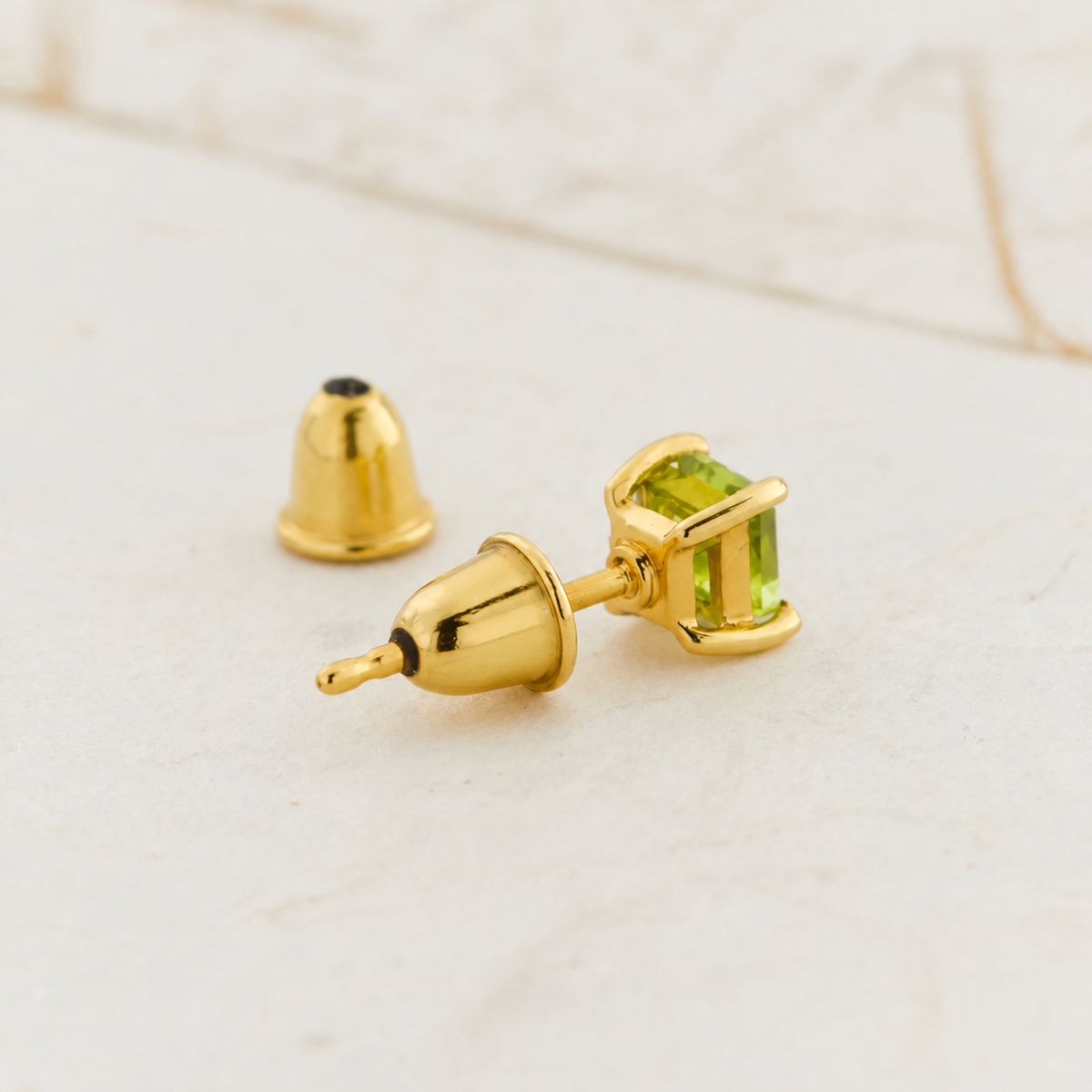 Peridot Gold Vermeil Earrings