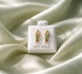 Tiny St. Jude CZ Stud Earrings in 14K Gold