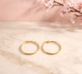 Dainty Click Hoop Earrings in 14K Gold