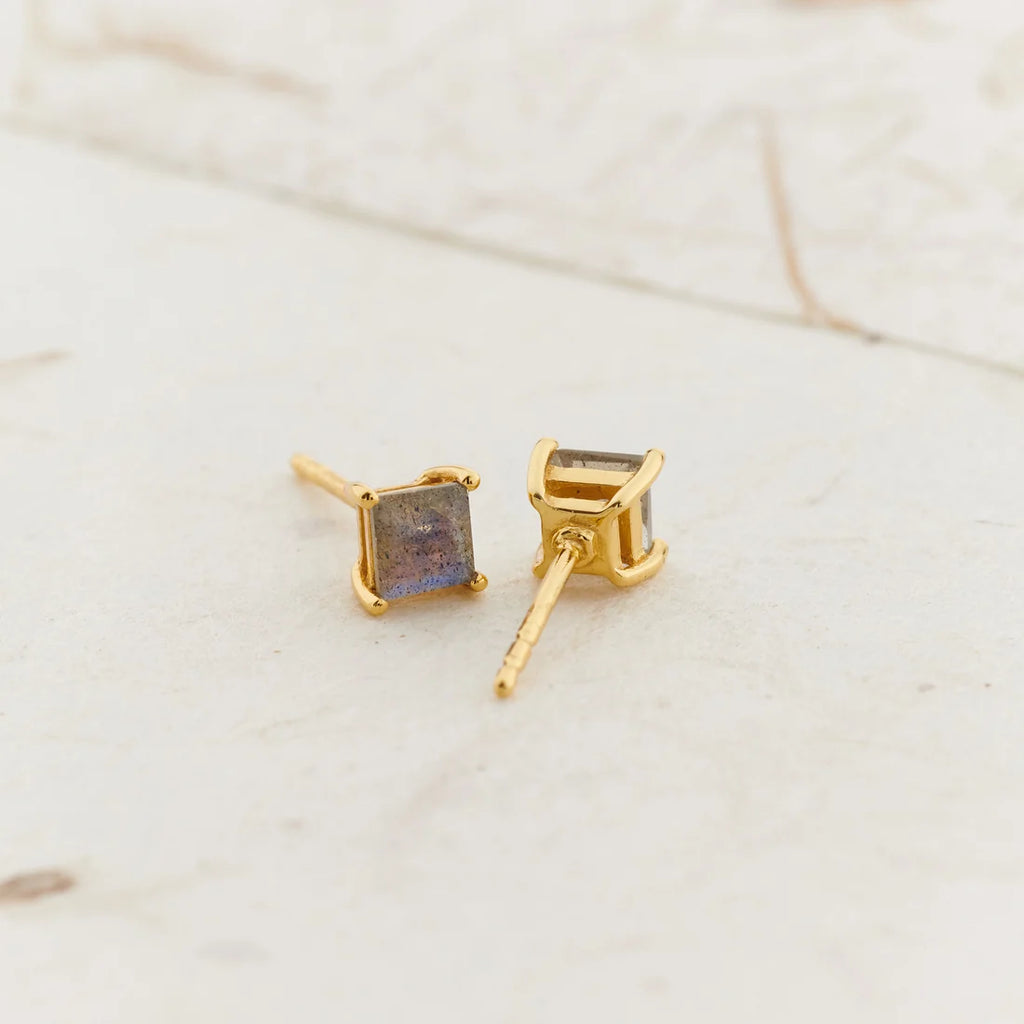 Labradorite Gold Vermeil Earrings