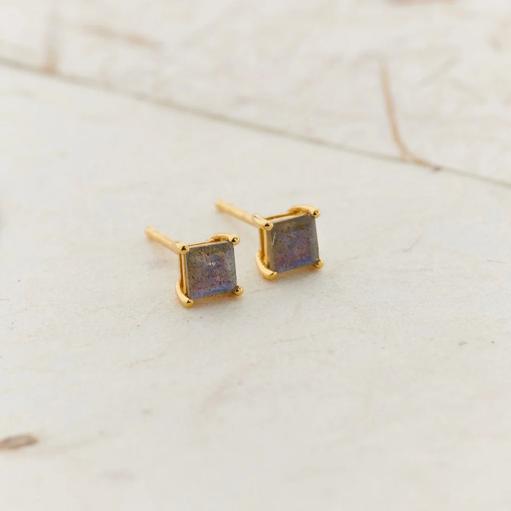 Labradorite Gold Vermeil Earrings
