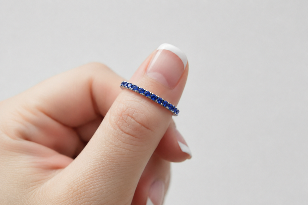 Sapphire Eternity Band — September Birthstone