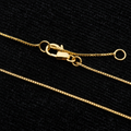 Gold Box Chain with Plain Circle Tag
