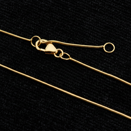 Gold Snake Chain with Plain Circle Tag