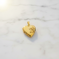 Italian Heart Locket Pendant 14K Yellow Gold