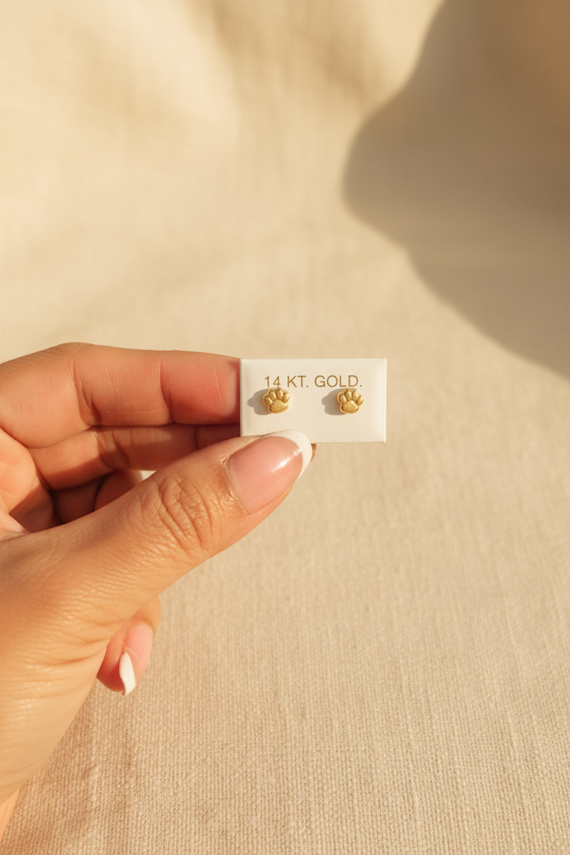 Paw Print Earrings - Lifestyle Hand